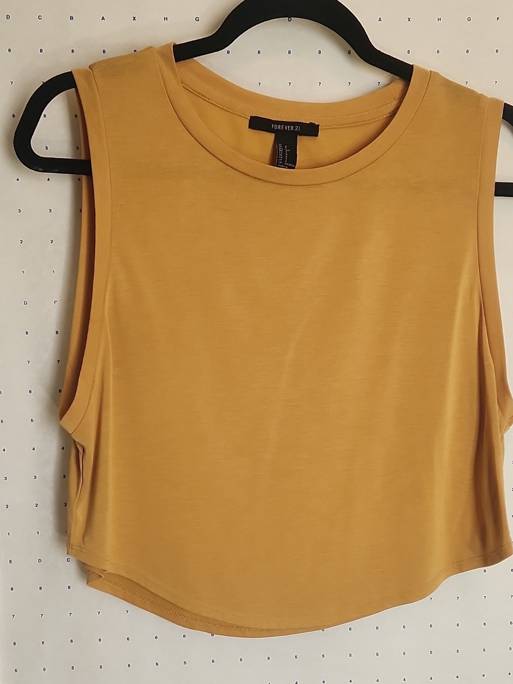 Forever 21 Mustard Sleeveless Cropped Tank